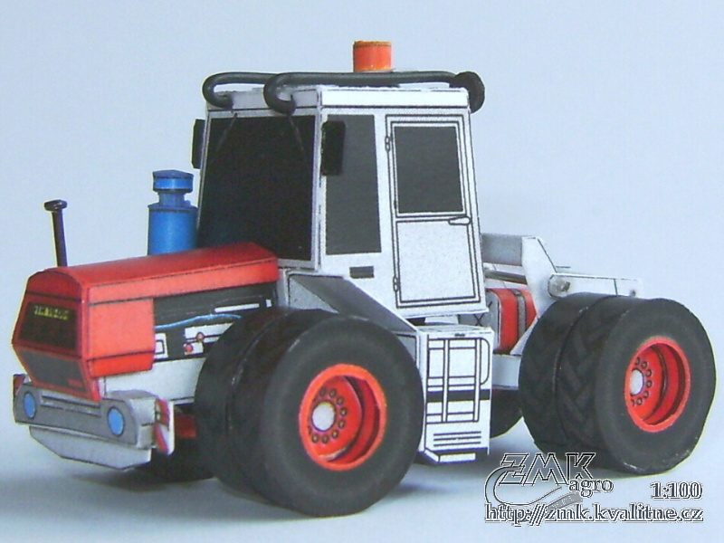 Papercraft imprimible y armable del tractor Liaz ST-180. Manualidades a Raudales.
