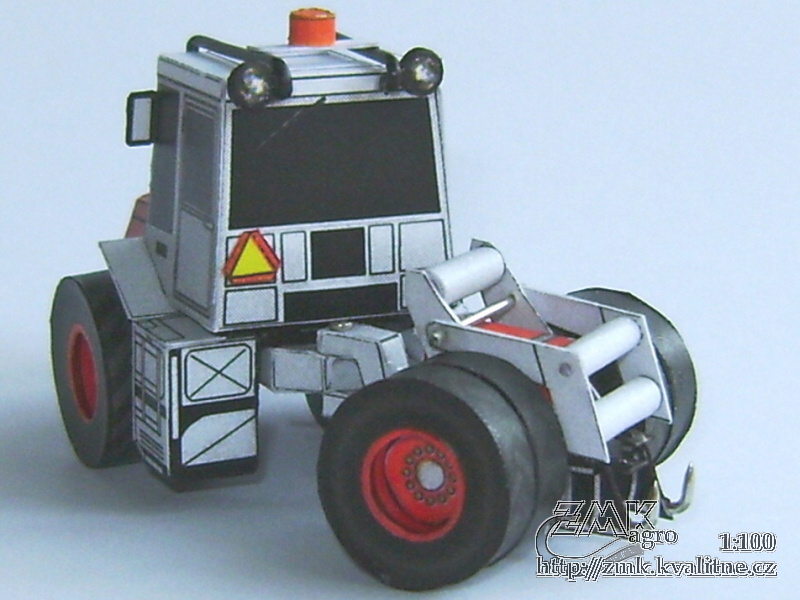 Papercraft imprimible y armable del tractor Liaz ST-180. Manualidades a Raudales.